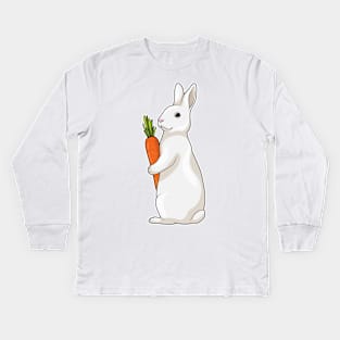 Bunny Carrot Kids Long Sleeve T-Shirt